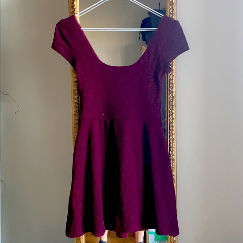 Burgundy Knit Dress